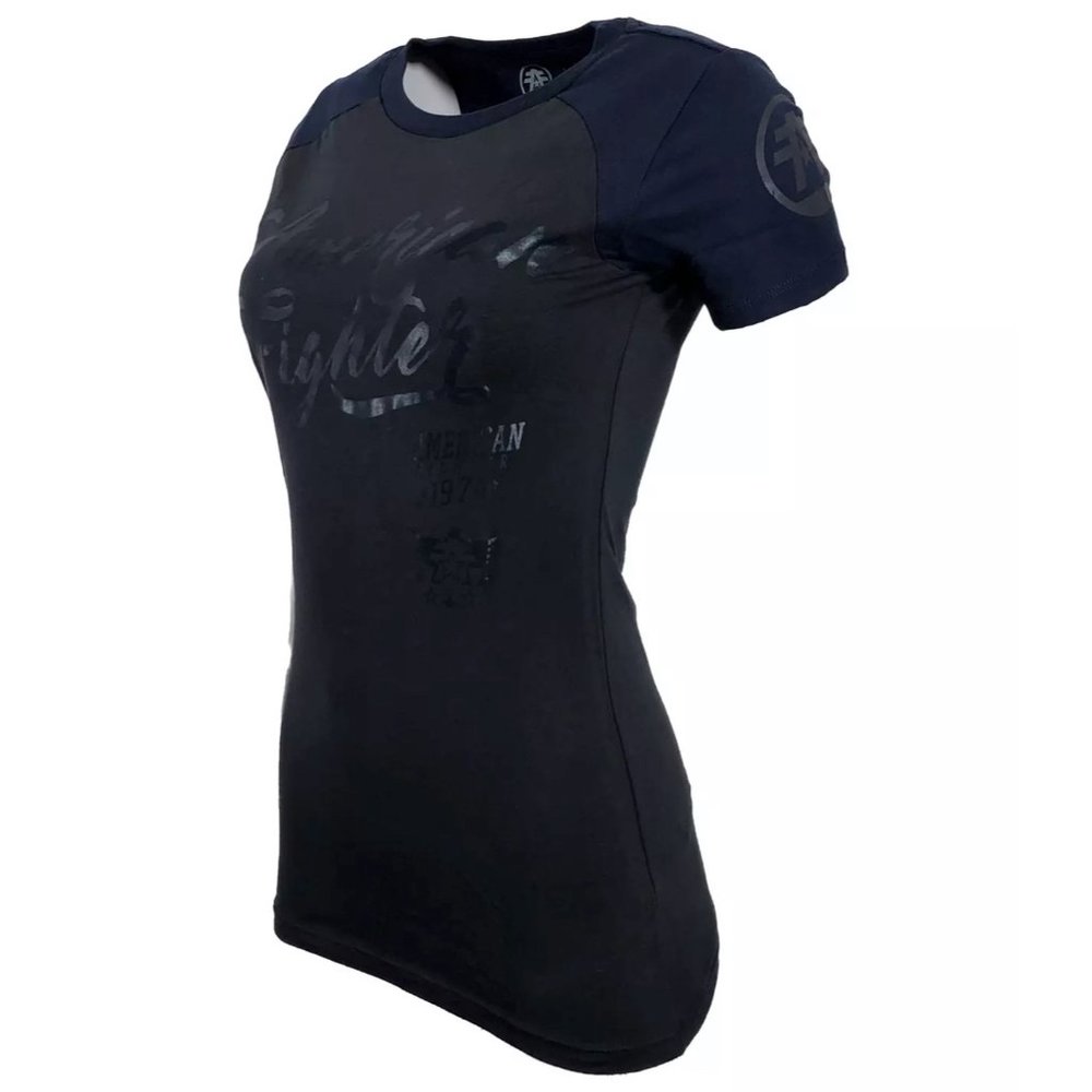 AMERICAN FIGHTER Women's T-Shirt TRINITY Tee Biker - Picture 4 of 9